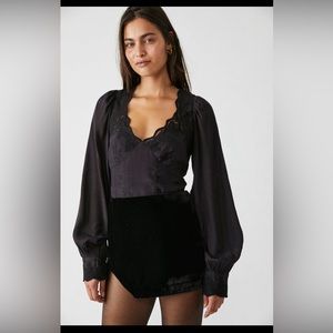 Free People Janelle Lace Blouse
